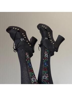 Vintage studded platform sandals from Zodiac.